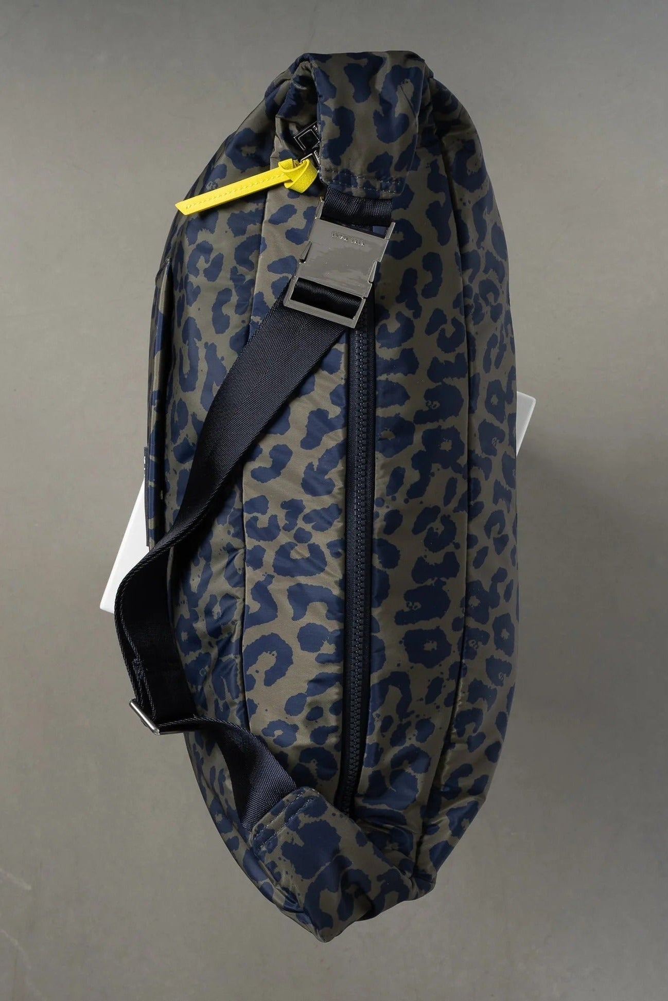 VIVI MARI-Padded Hip Bag Oversized-Leo Splashes Navy Olive-BACKYARD