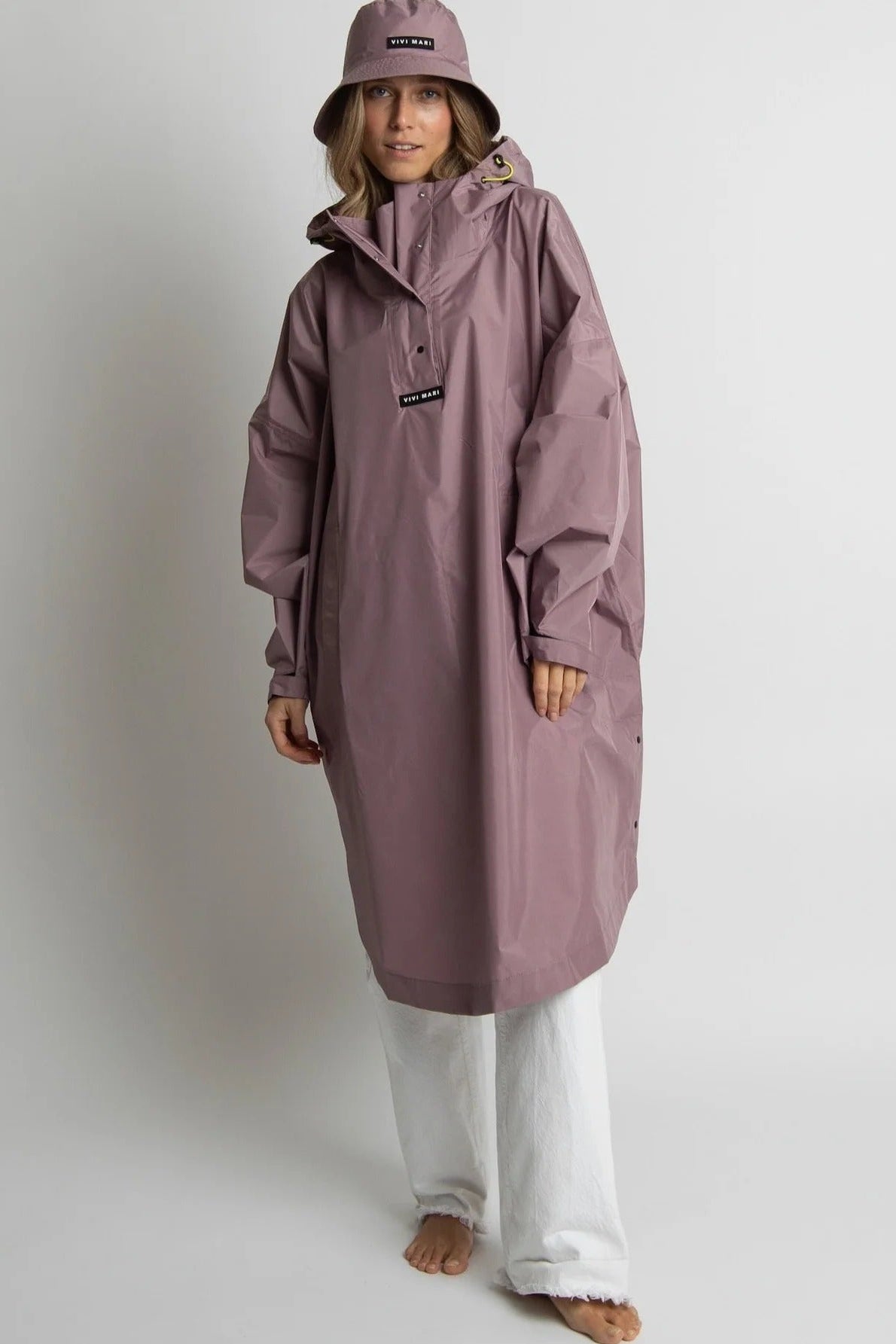 VIVI MARI-Raincoat Solid-Ash Plum-BACKYARD