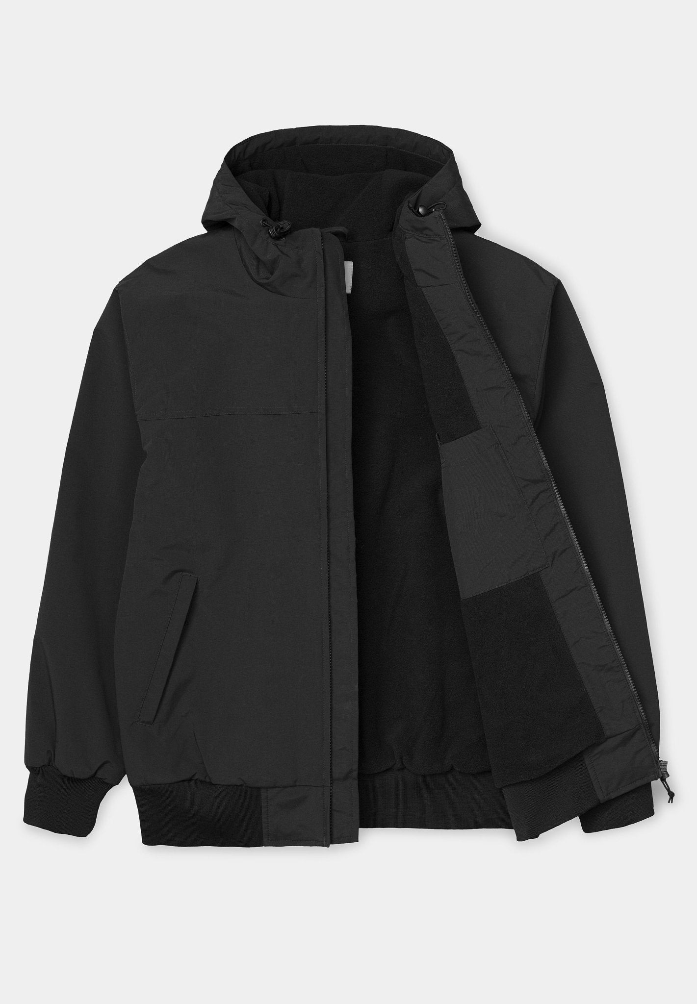 CARHARTT WIP - Hooded Sail Jacket Lined - Black White - BACKYARD
