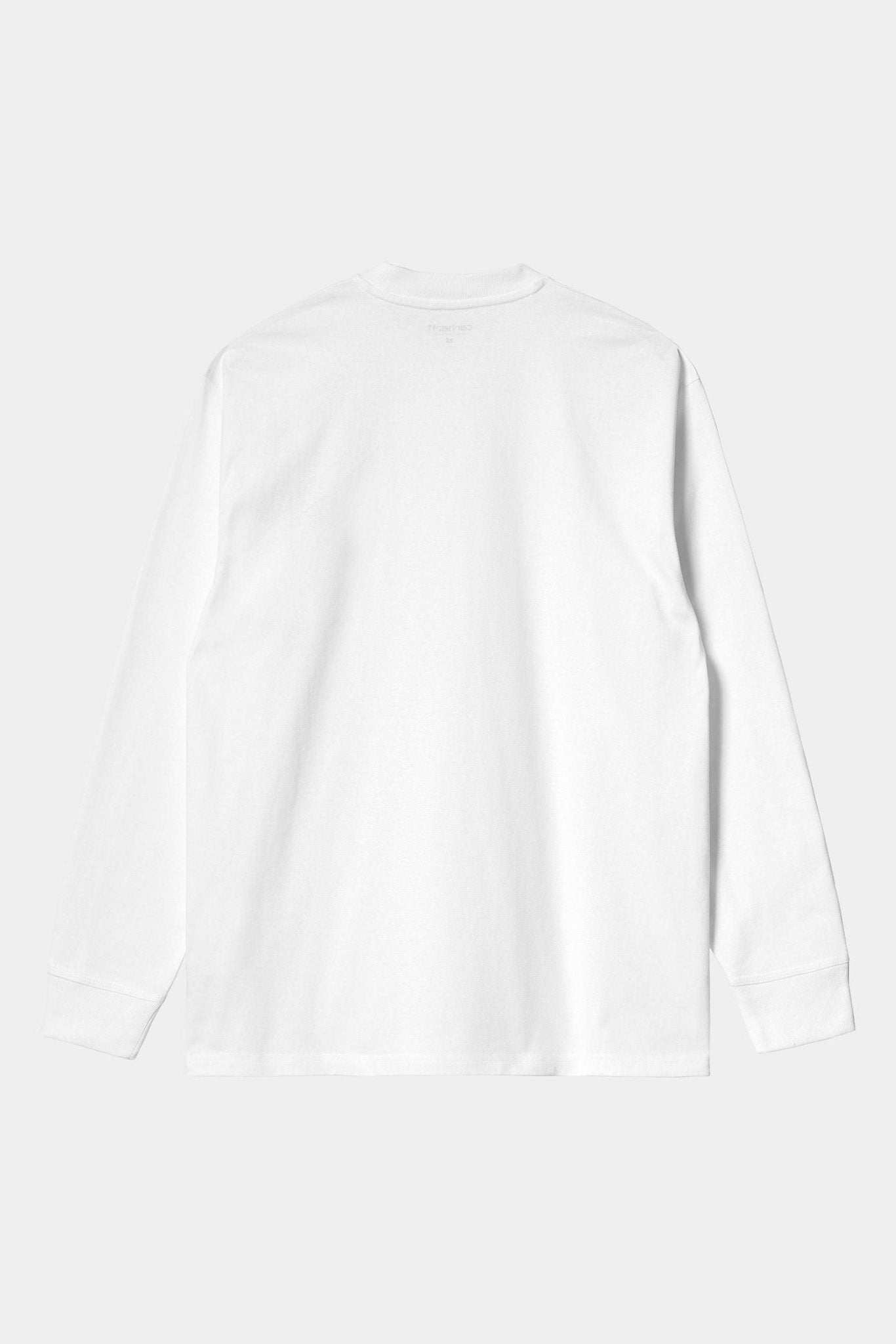CARHARTT WIP - L/S Base T-Shirt - White Black - BACKYARD