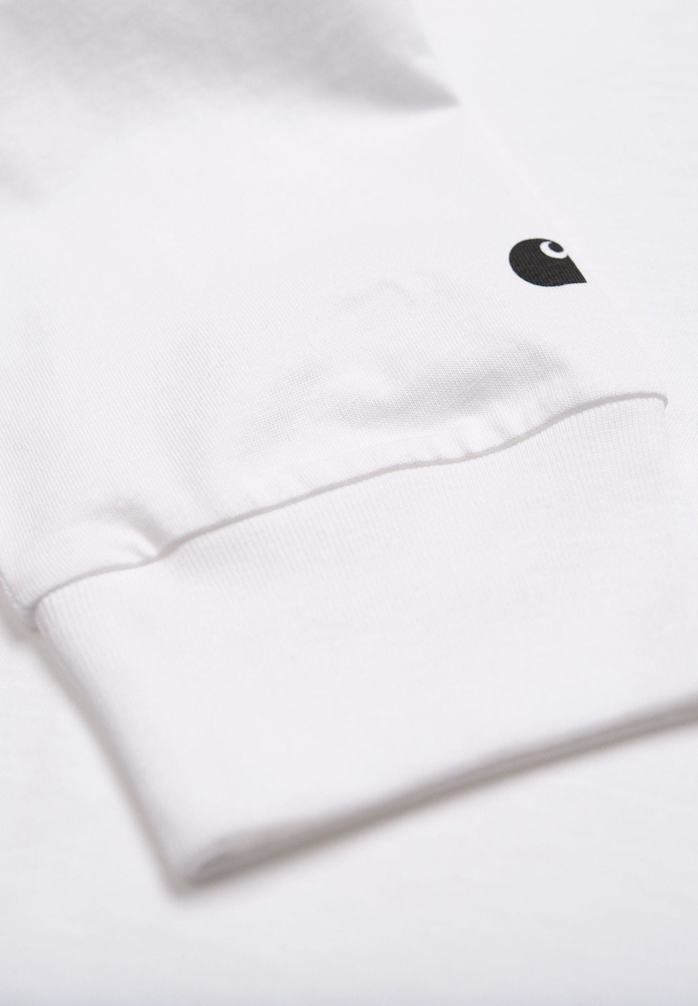 CARHARTT WIP - L/S Base T-Shirt - White Black - BACKYARD