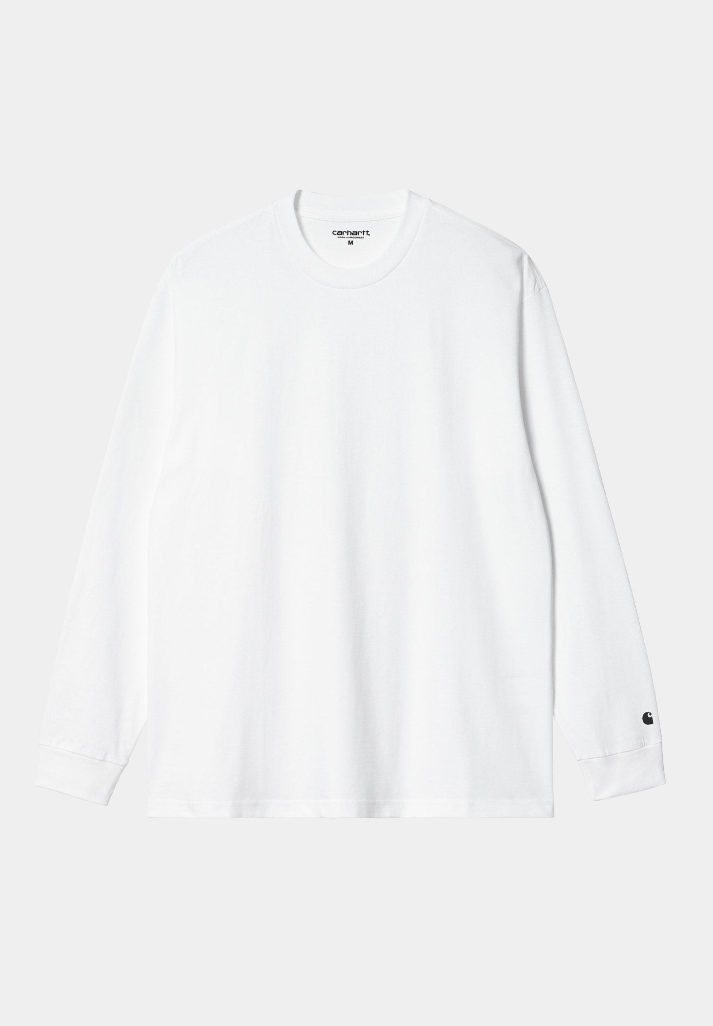 CARHARTT WIP - L/S Base T-Shirt - White Black - BACKYARD