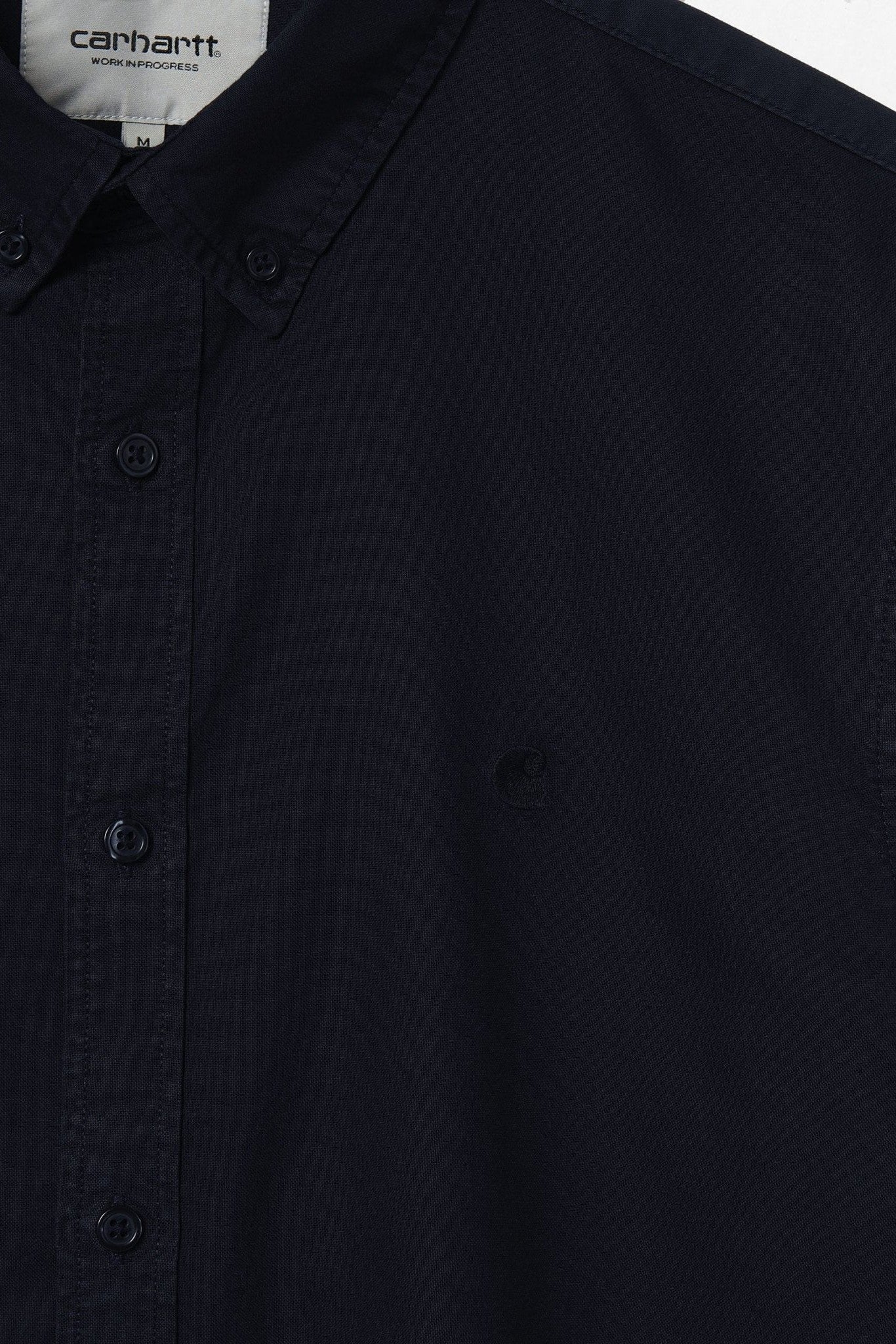 CARHARTT WIP - L/S Bolton Shirt - Dark Navy Garment Dyed - BACKYARD
