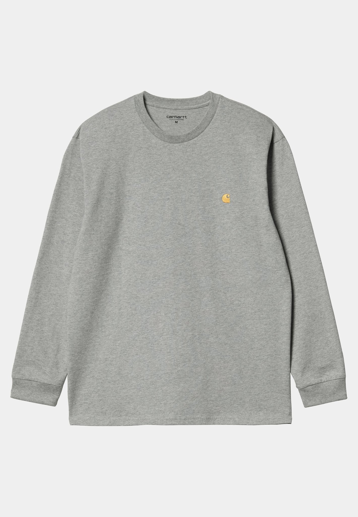CARHARTT WIP - L/S Chase T-Shirt - Grey Heather Gold - BACKYARD