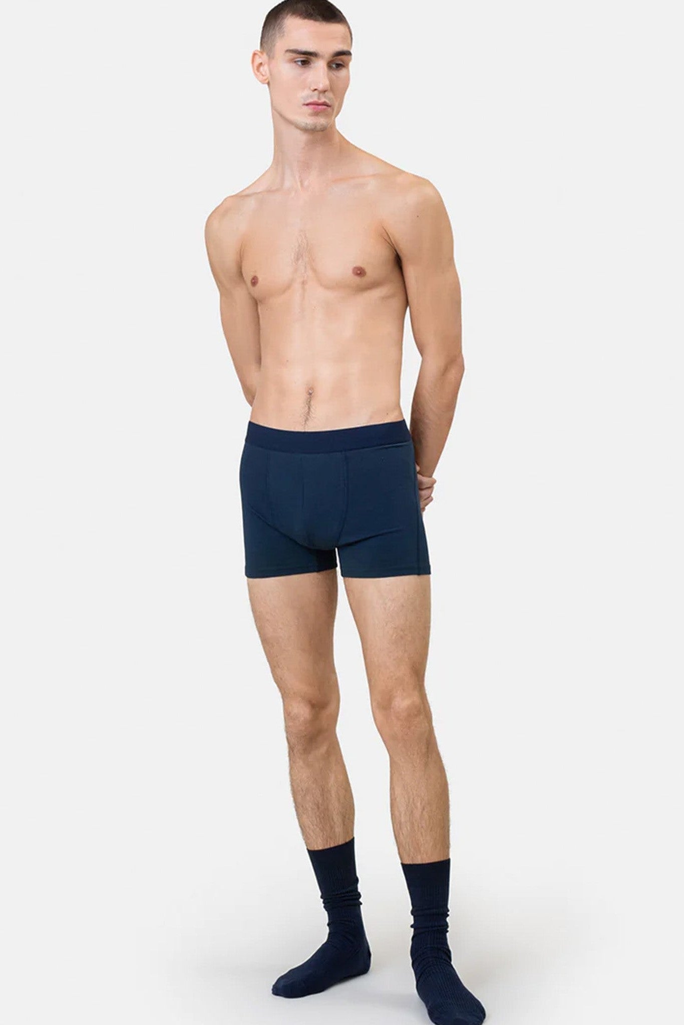 COLORFUL STANDARD - Classic Organic Boxer Briefs - Navy Blue - BACKYARD