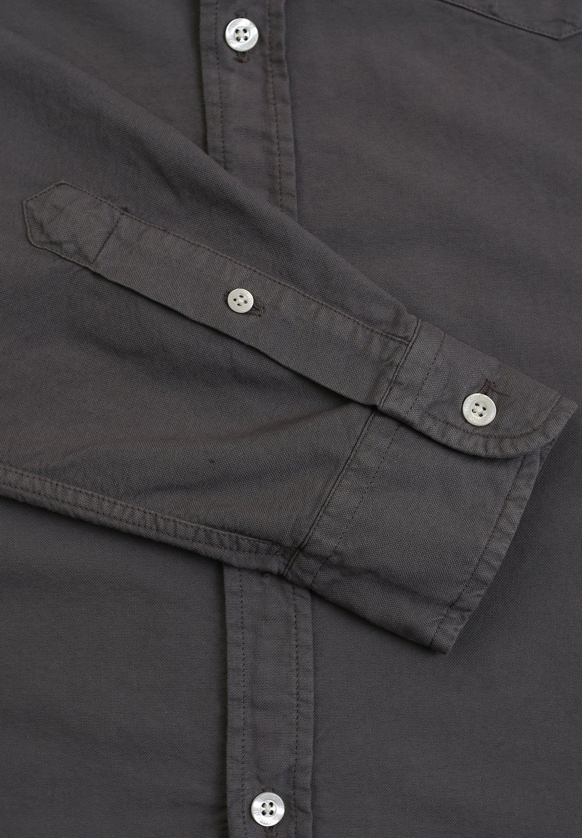 COLORFUL STANDARD - Organic Button Down Shirt - Lava Grey - BACKYARD