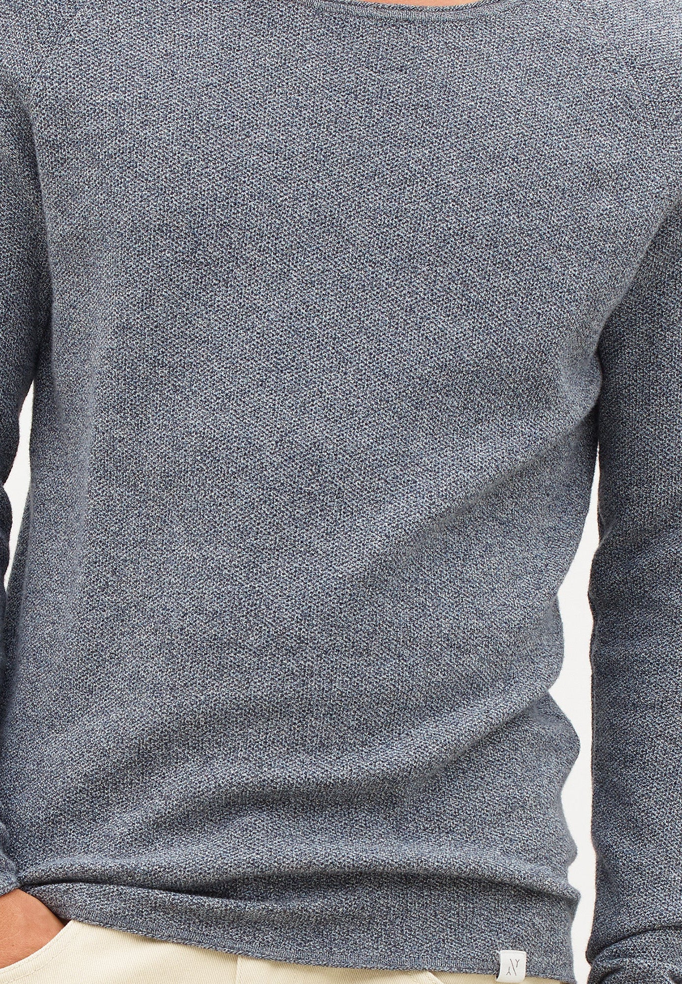 NOWADAYS - Honeycomb Crew Neck - Middle Blue - BACKYARD