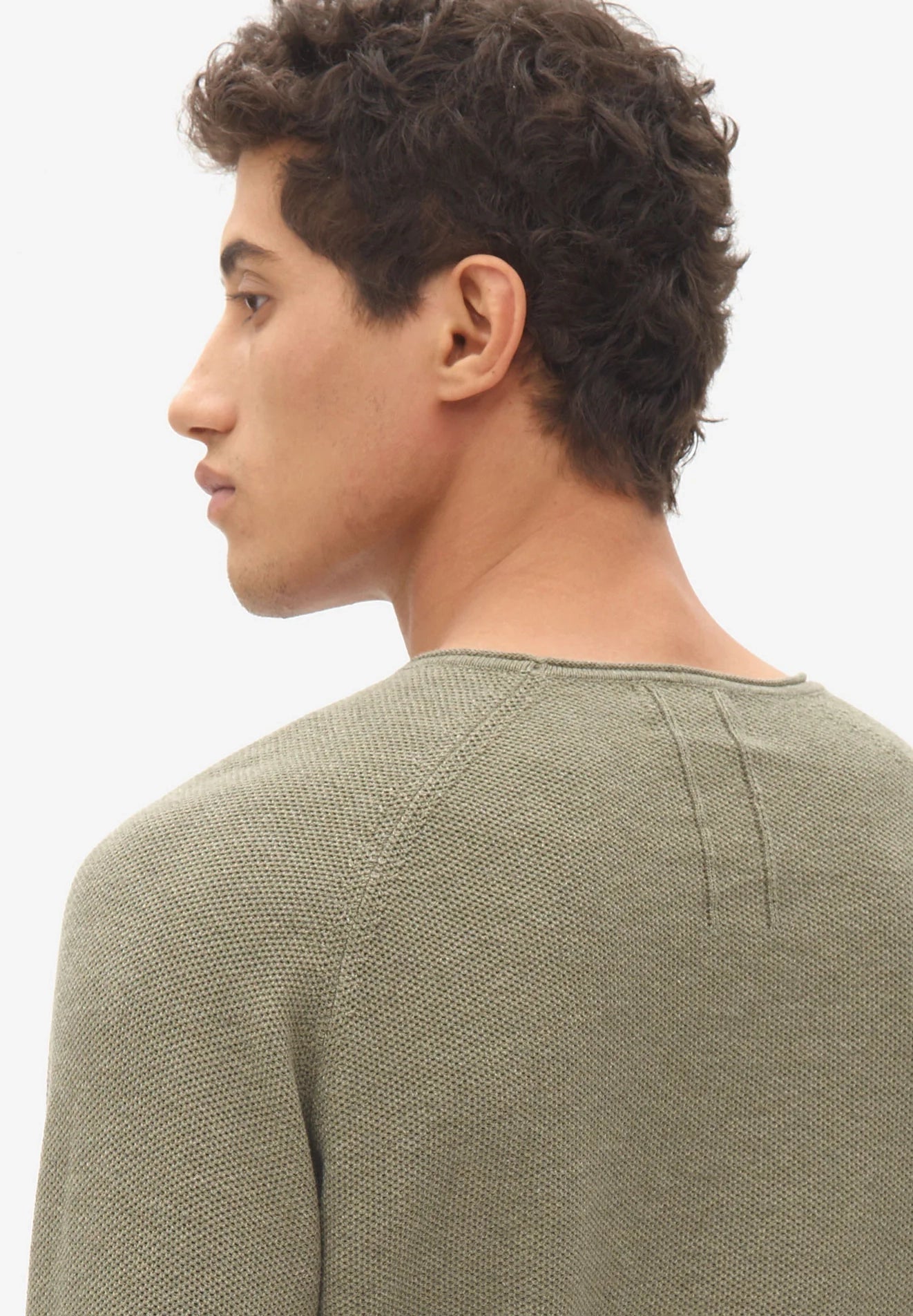 NOWADAYS - Honeycomb Crew Neck - Oil Green - BACKYARD