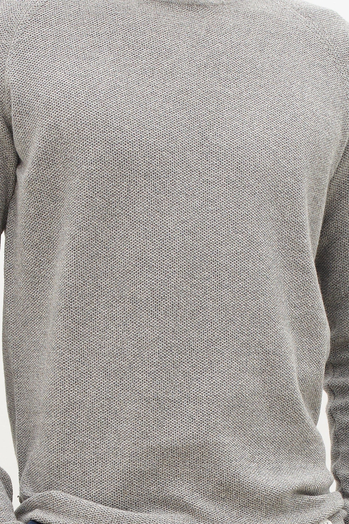 NOWADAYS - Honeycomb Crew Neck - Mid Grey Mel - BACKYARD