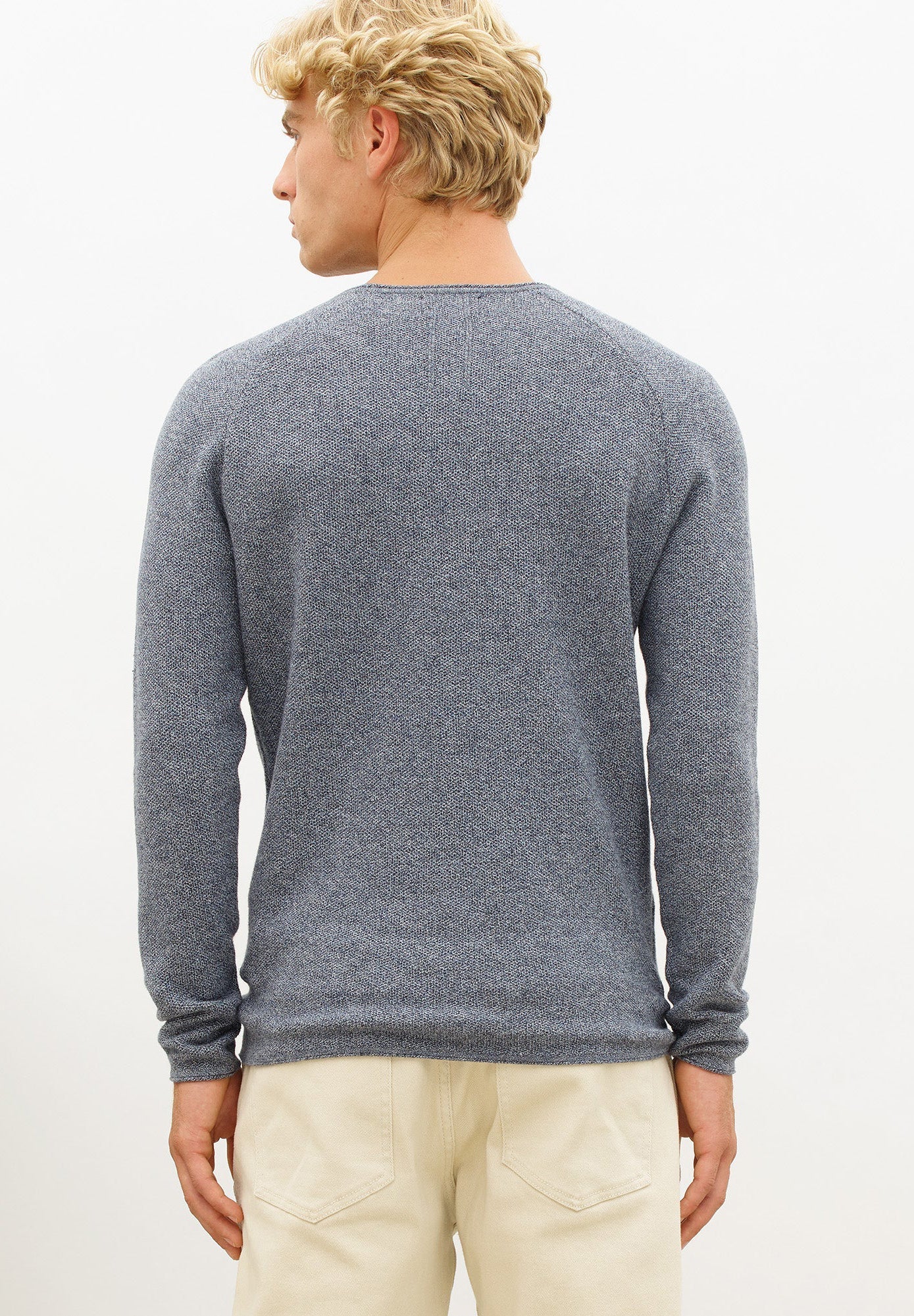 NOWADAYS - Honeycomb Crew Neck - Middle Blue - BACKYARD