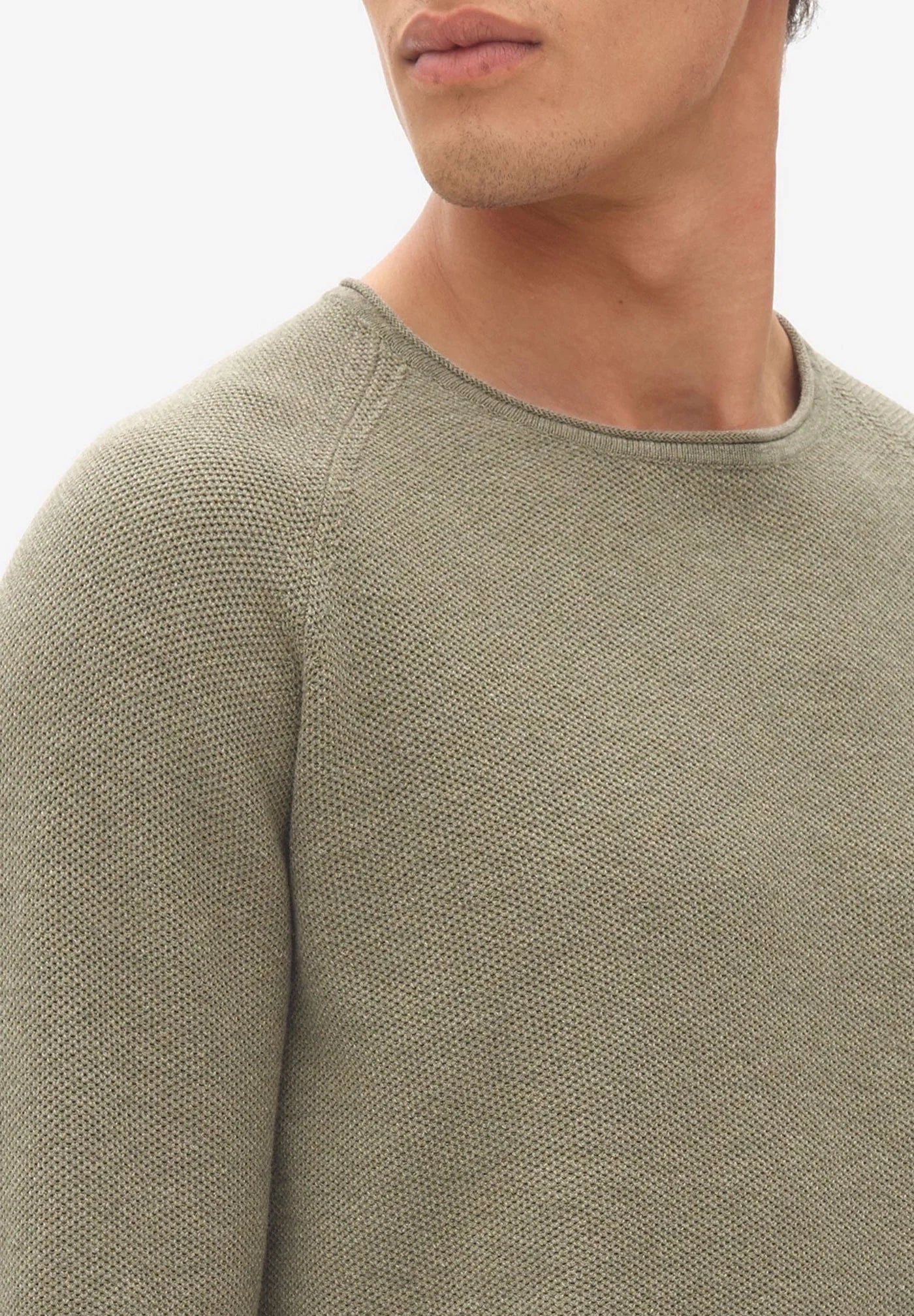 NOWADAYS - Honeycomb Crew Neck - Oil Green - BACKYARD