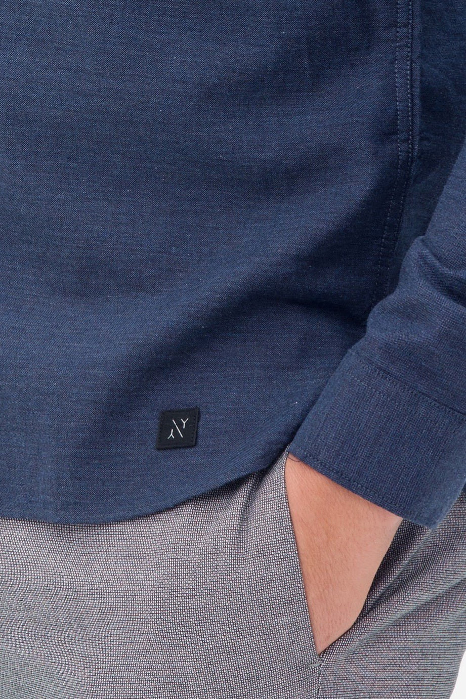 NOWADAYS - Oxford Melange Shirt - Sky Captain - BACKYARD