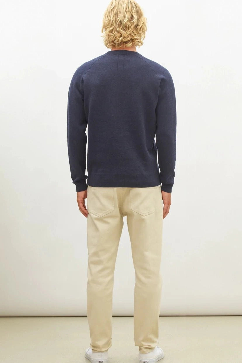 NOWADAYS - Signature Raglan Mouline Sweater - Sky Captain - BACKYARD