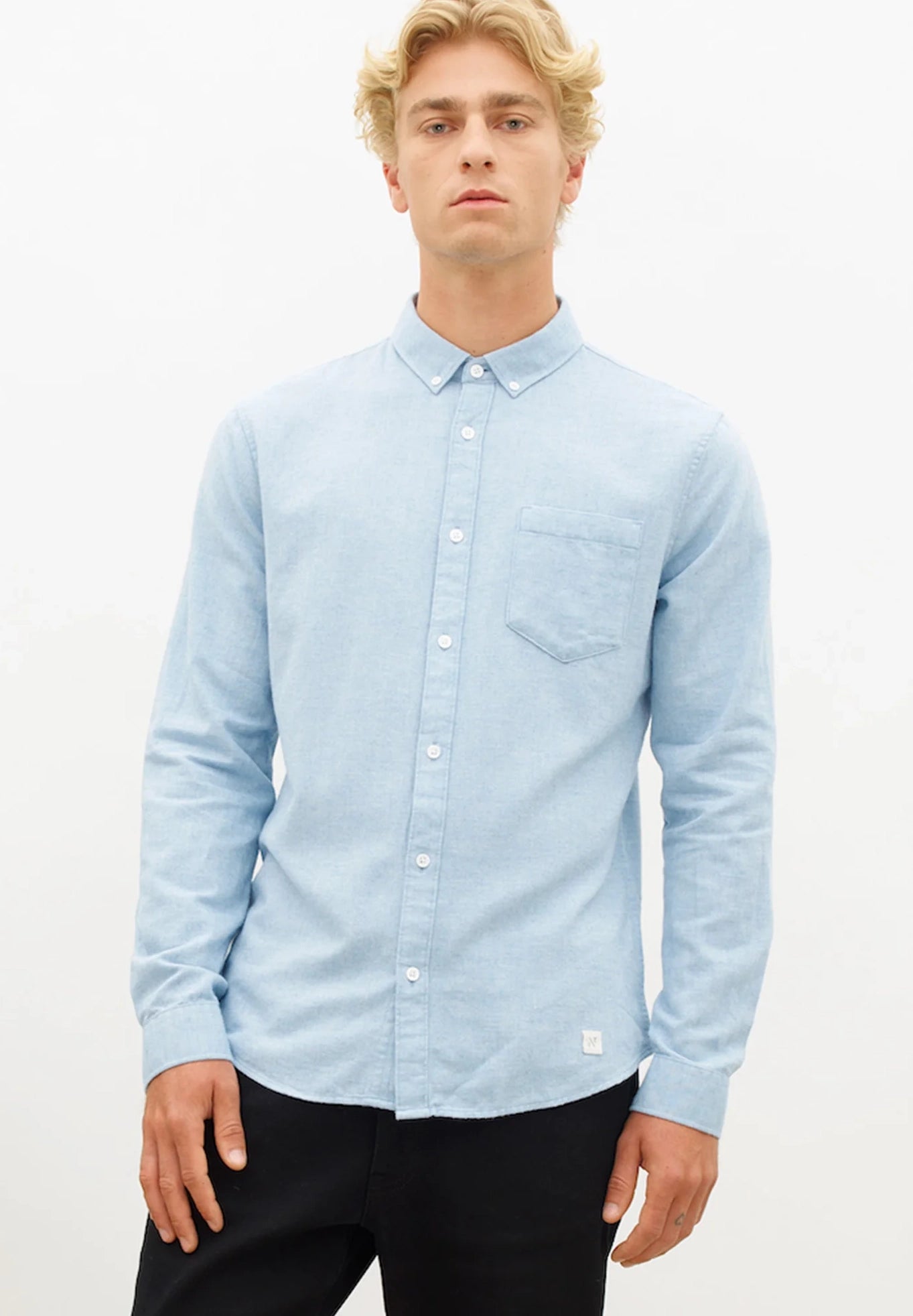 NOWADAYS - Soft Brushed Shirt - Light Blue - BACKYARD