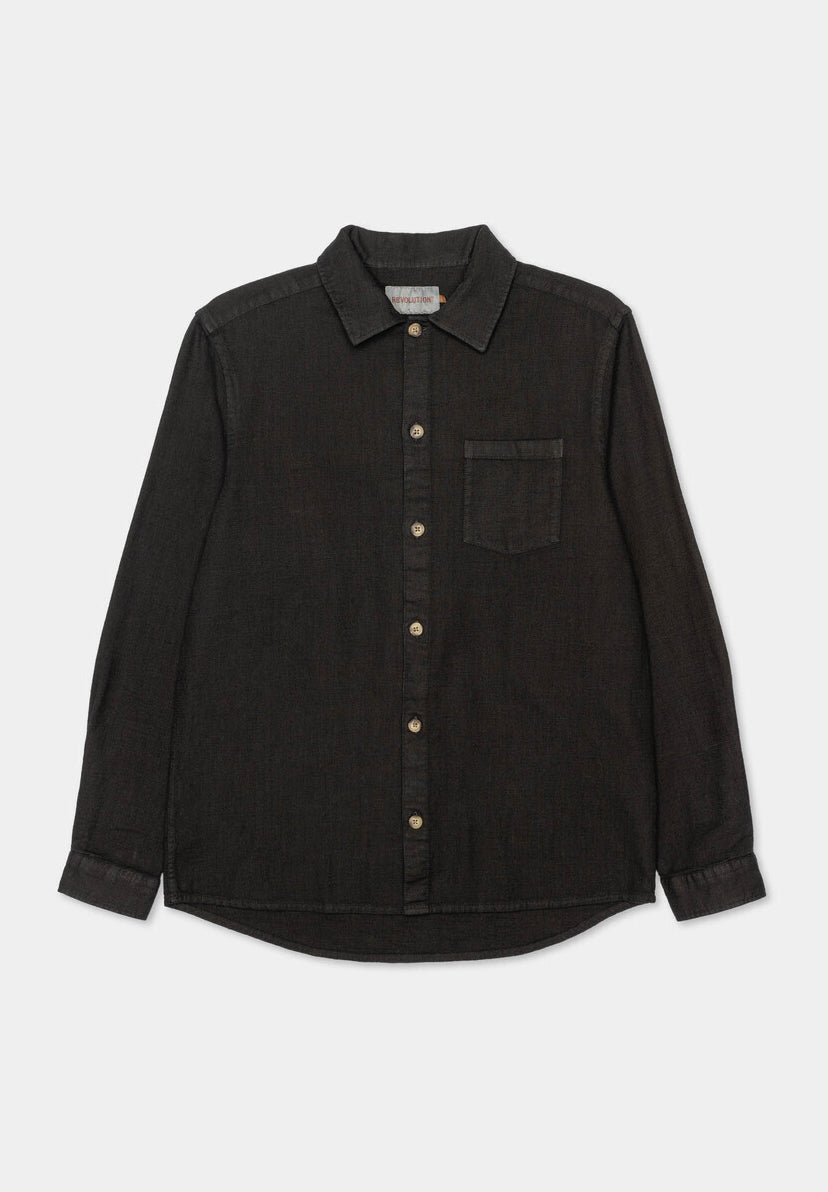 REVOLUTION - 3997 Casual Overshirt - Black - BACKYARD