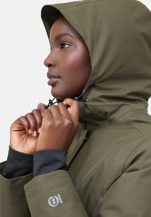 TENTREE - W Daily Parka - Black Olive Green - BACKYARD