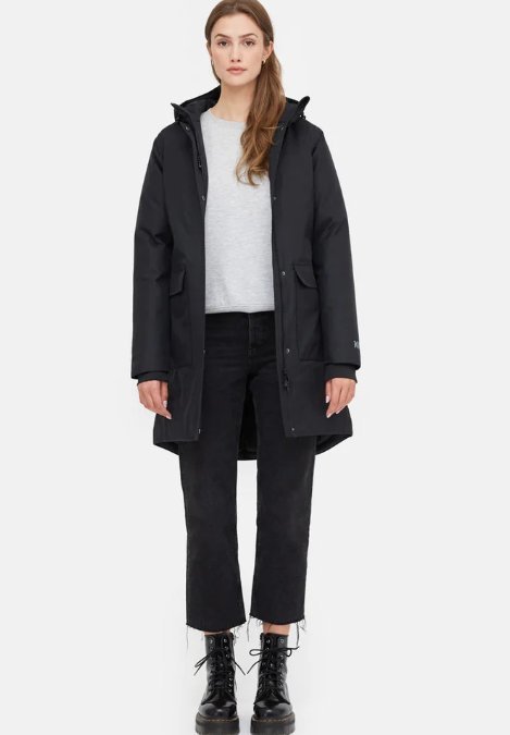 TENTREE - W Daily Parka - Jet Black - BACKYARD